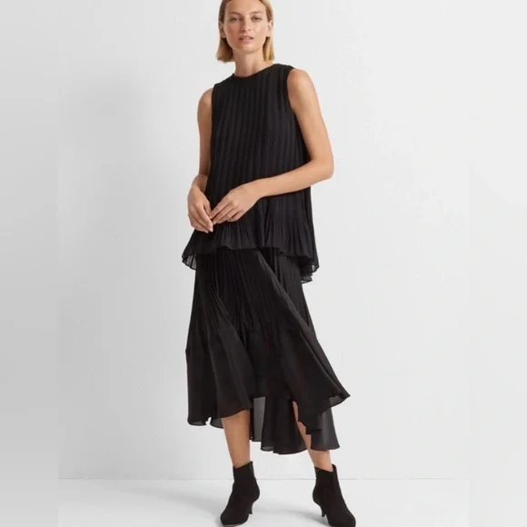sachin and babi light blue dress Smocked Tiered Maxi Dress by Club Monaco